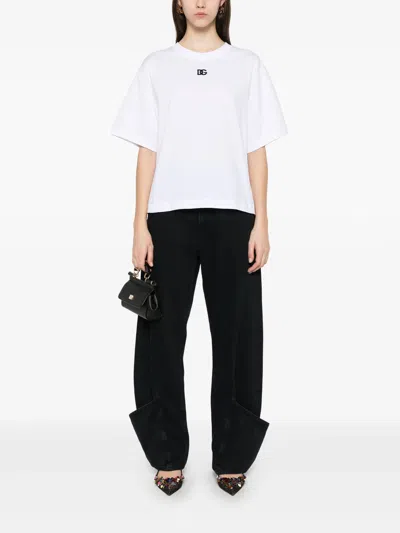 Dolce & Gabbana T-shirt With Dg Logo In White