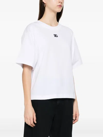 Dolce & Gabbana T-shirt With Dg Logo In White