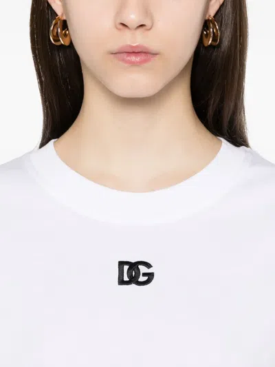 Dolce & Gabbana T-shirt With Dg Logo In White