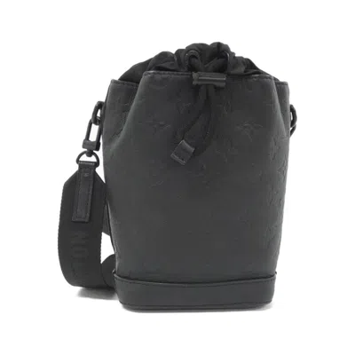 Pre-owned Louis Vuitton Black Monogram Shadow Shoulder Bag ()