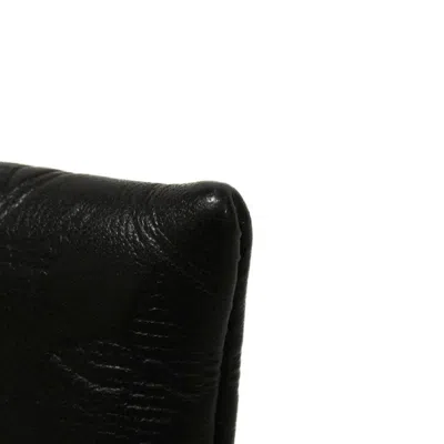Pre-owned Louis Vuitton Black Noir Monogram Shadow Leather Clutch Bag Pochette ()