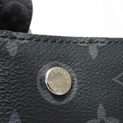 Pre-owned Louis Vuitton Black Noir Taiga Leather Monogram Canvas Leather Shoulder Bag Tote Bag ()