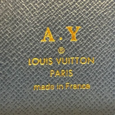 Pre-owned Louis Vuitton Blue Jean Brown Monogram Middle Wallet (bi-fold) ()