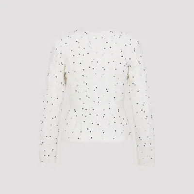 Giambattista Valli Textured Fabric Jacket Featuring Button Detail In White
