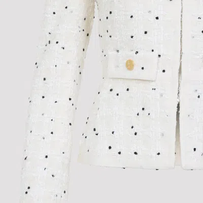 Giambattista Valli Textured Fabric Jacket Featuring Button Detail In White