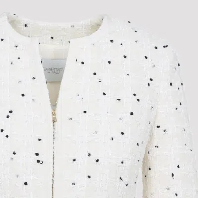 Giambattista Valli Textured Fabric Jacket Featuring Button Detail In White