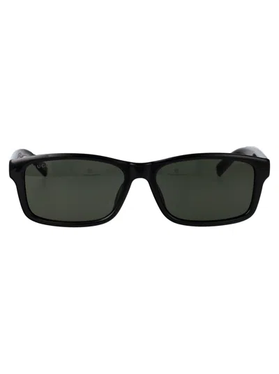 Gucci Black-black-grey Injection Sunglasses In Black