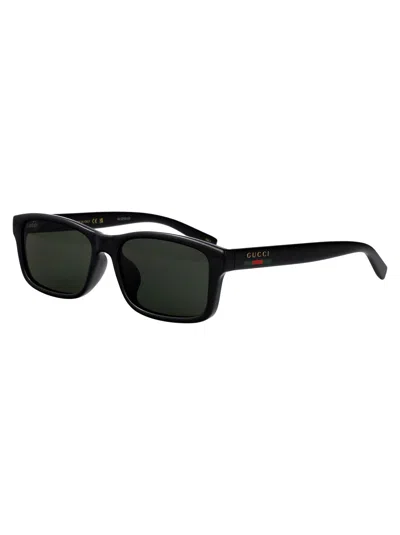 Gucci Black-black-grey Injection Sunglasses In Black