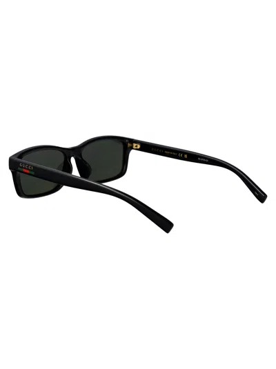 Gucci Black-black-grey Injection Sunglasses In Black