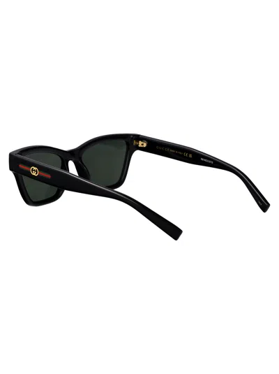 Gucci Black-black-grey Injection Sunglasses In Black