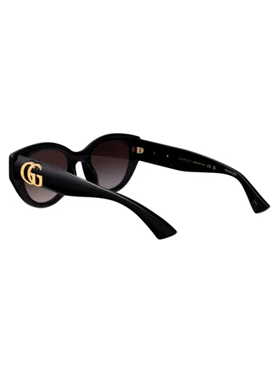 Gucci Black-black-grey Injection Sunglasses In Black