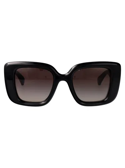 Gucci Black-black-grey Injection Sunglasses In Brown