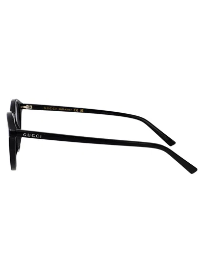 Gucci Black-black-transparent Recycled Acetate Glasses In Black
