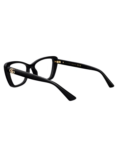 Gucci Black-black-transparent Injection Glasses In Black