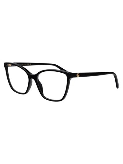 Gucci Black-black-transparent Recycled Acetate Glasses In Black