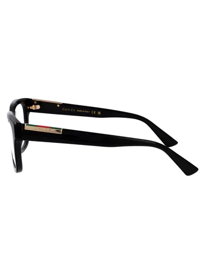 Gucci Black-black-transparent Recycled Acetate Glasses In Black