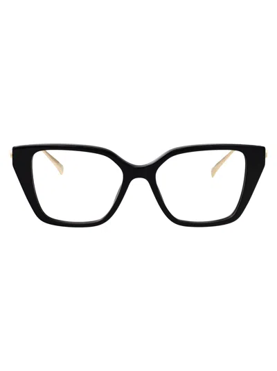 Gucci Black-gold-transparent Recycled Acetate Glasses In Black