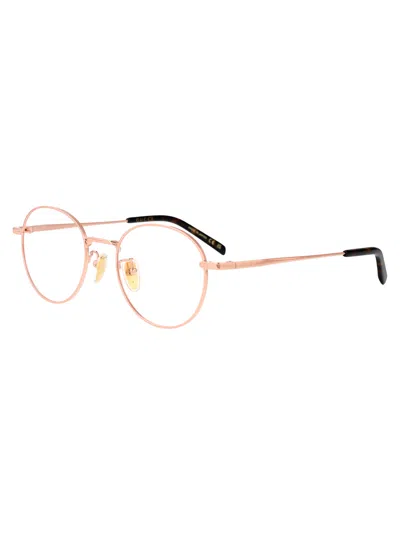 Gucci Gold-gold-transparent Metal Glasses In Gold