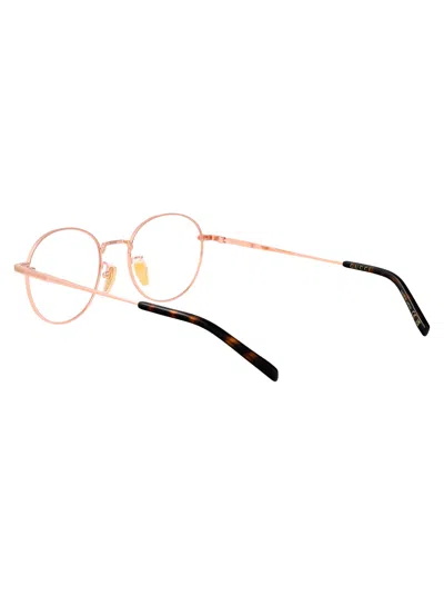 Gucci Gold-gold-transparent Metal Glasses In Gold