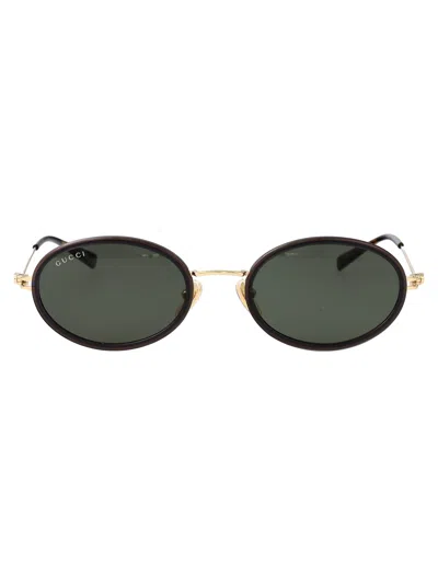 Gucci Grey-gold-grey Injection Sunglasses