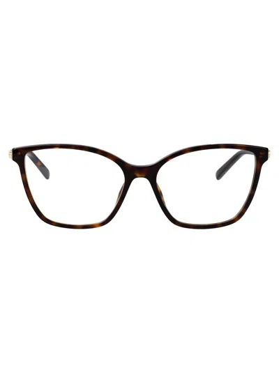 Gucci Havana-havana-transparent Recycled Acetate Glasses In Brown