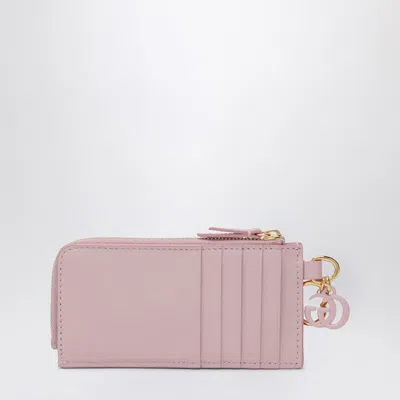 Gucci Pink Card Holder With Gg Charm Women In Pink