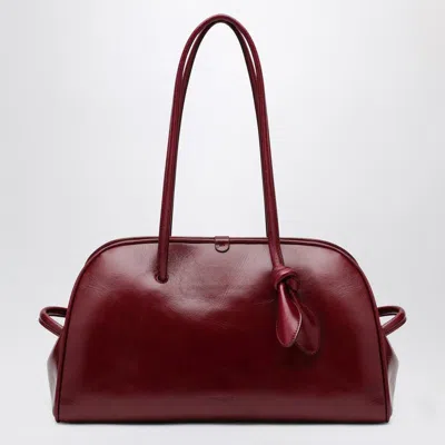 Jacquemus Burgundy Glossy Leather Turismo Bag Women