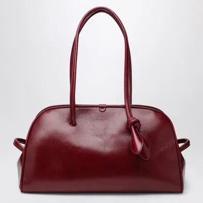 Jacquemus Burgundy Glossy Leather Turismo Bag Women