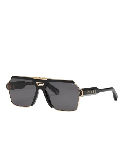 Philipp Plein Eyewear Geometric-pilot Sunglasses In Black