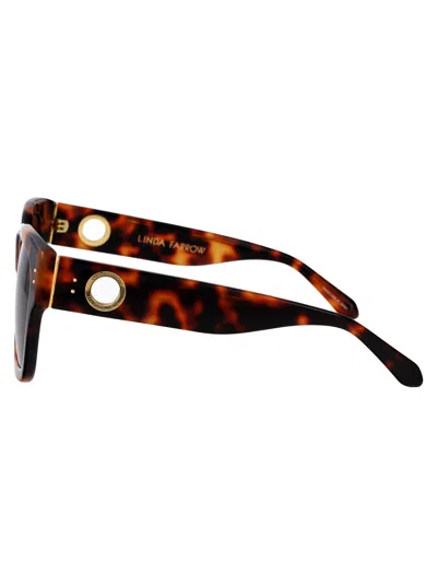 Linda Farrow Amber Sunglasses In Brown