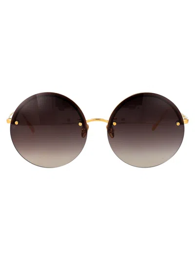 Linda Farrow Adrienne Sunglasses In Gray
