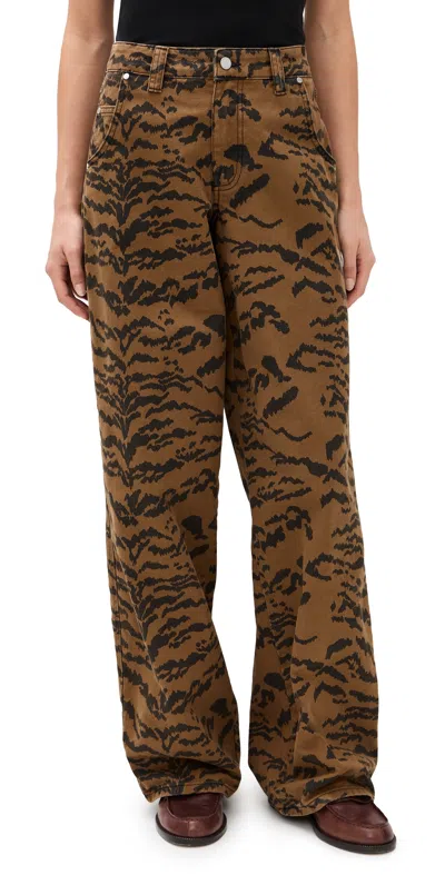 Essentiel Antwerp Impeccable Printed Jeans Combo2 Cinnamon Rufous In Brown