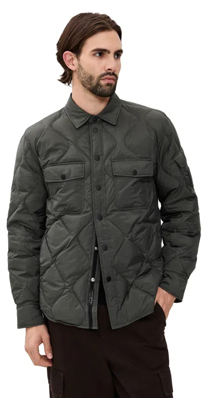 Rag & Bone Padded Dane Shirt Jacket Dksdw In Black