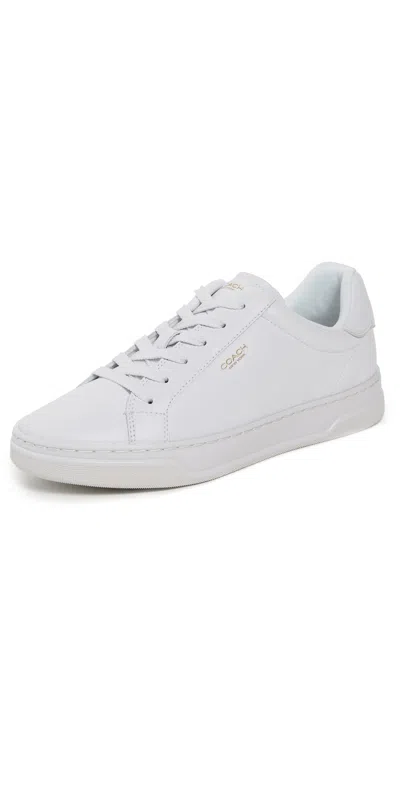 Coach Leather Low-top Sneakers Rubber Sole In White
