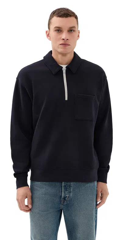 Madewell The Mccarren Midweight Quarter Zip Sweatshirt In Animal Print