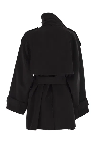 Sportmax Bouquet1234 Trench Coat In Black