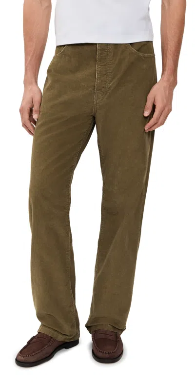 Jeanerica Vega Straight Leg Corduroy Pants Brown Corduroy In Green