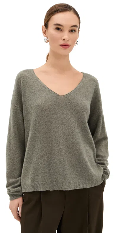 Le Kasha Tibet Cashmere Sweater Moss Green In Green