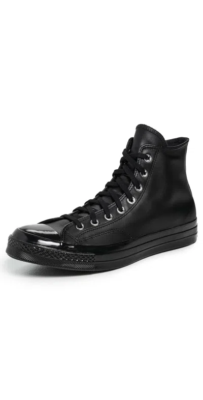 Converse Chuck 70 Leather Sneakers In Black