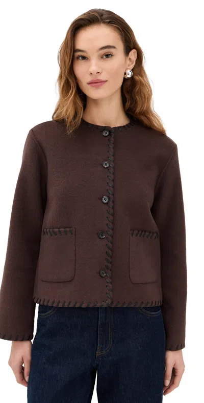 Rails Melanie Boxy Wool-blend Jacket In Brown