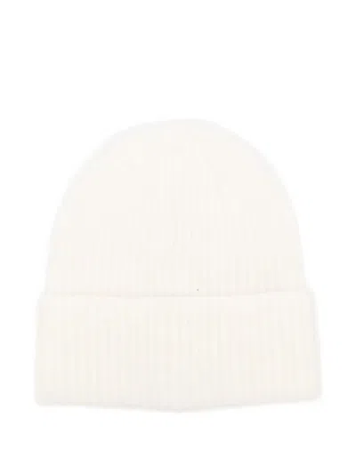 Mc2 Saint Barth Ribbed Alpaca-wool Beanie In White