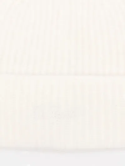 Mc2 Saint Barth Ribbed Alpaca-wool Beanie In White
