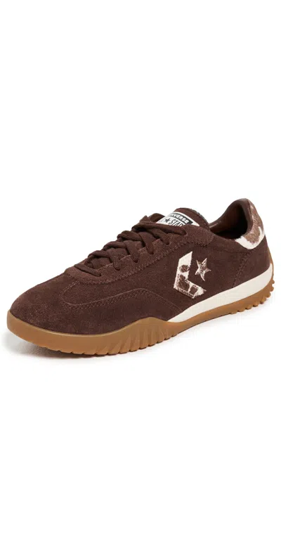 Converse Run Star Trainer Sneakers Totally Fudged/egret/gum Honey In Brown