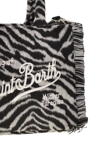 Mc2 Saint Barth Vanity Mini - Zebra Print Wool Blend Bag