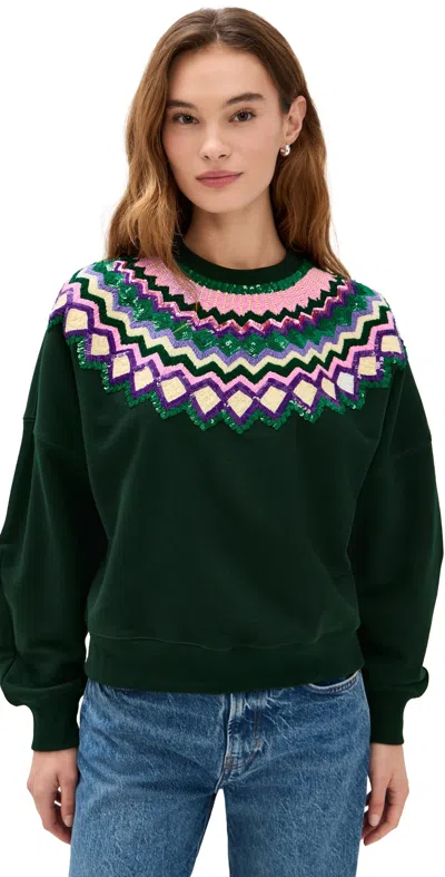 Essentiel Antwerp Sequin-embellishment Sweater In Green