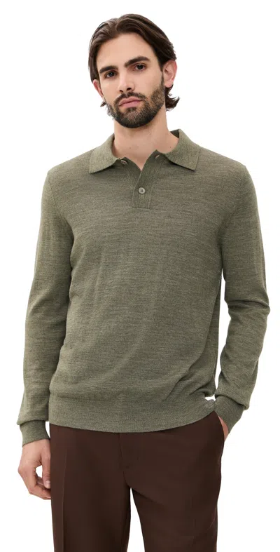 Nn07 Serge Polo Sweater Capers In Green