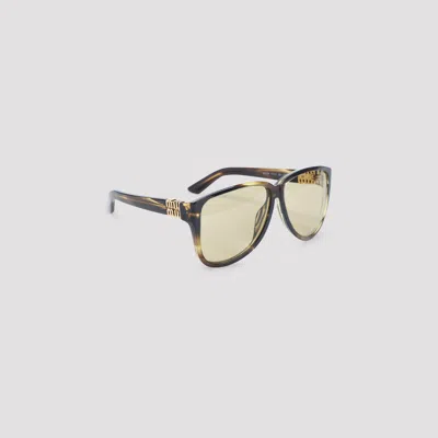 Miu Miu Loden Striated Brown Acetate Ombre Sunglasses In Gray