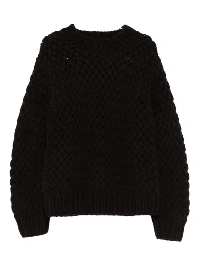 Dries Van Noten Motel 2710 M.k. Sweater Dbrn In Black
