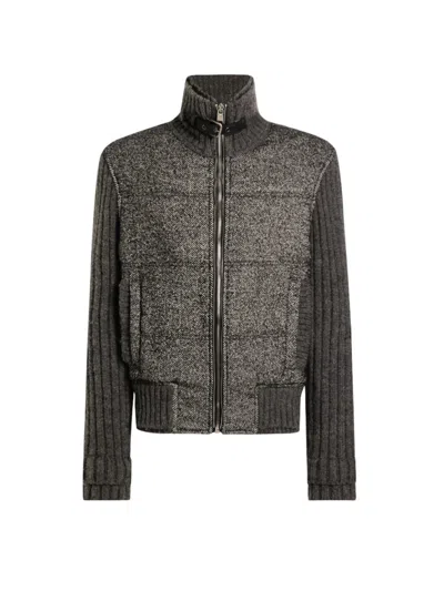 Dolce & Gabbana Knitted Houndstooth Jacket In Multi