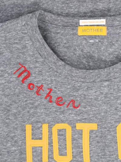 Mother Womens Hot On The Trail The Rowdy Embroidered Woven T-shirt In Gray